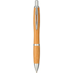 Nash Bamboo Ballpoint Pen with Chrome Accents Full Color - Natural - Front 2
