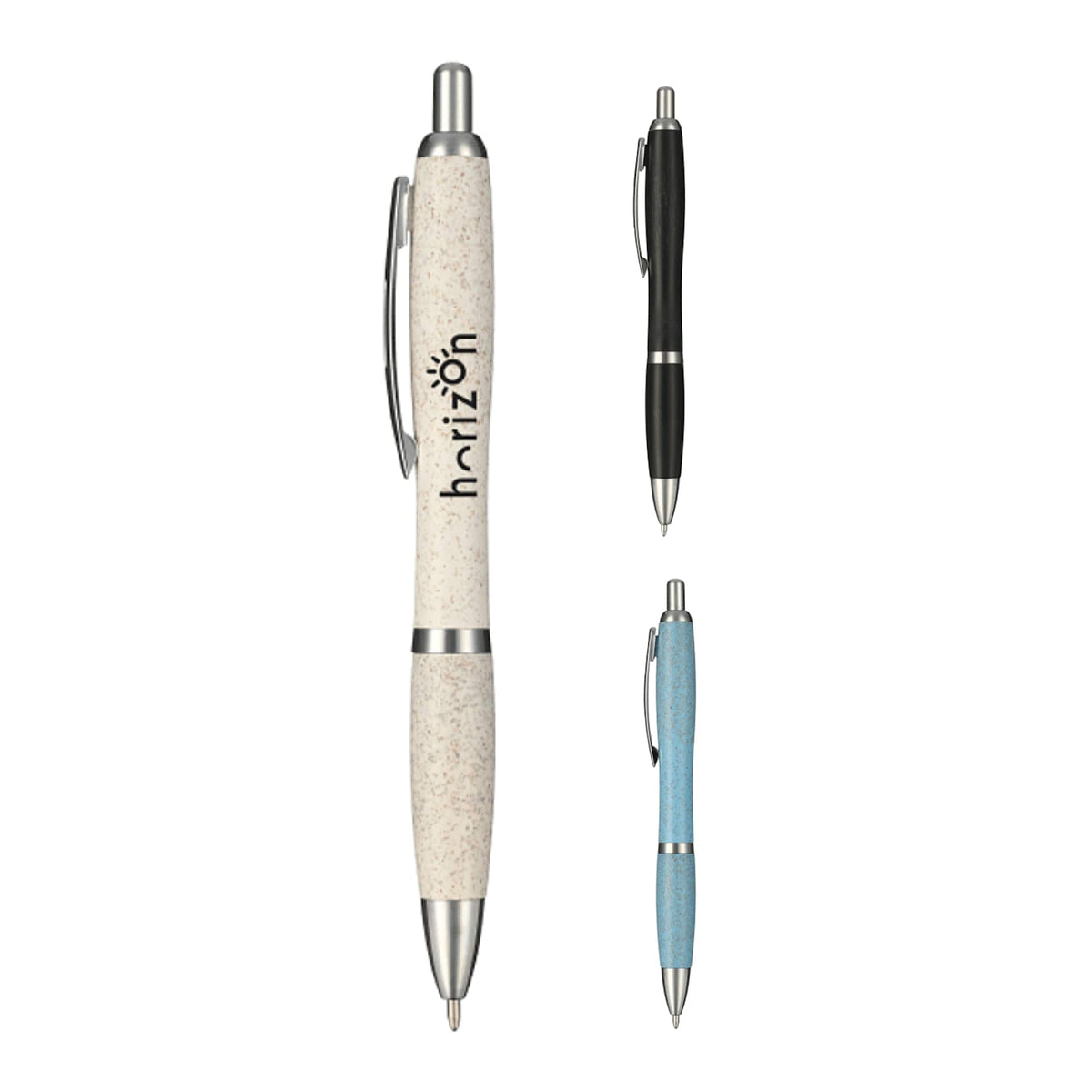 Nash Click Ballpoint in Wheat Straw Blend Full Color - White - Front Group