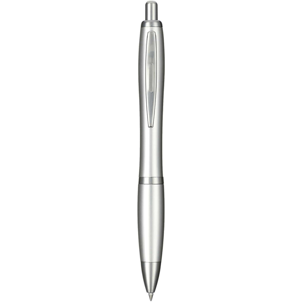 Nash Click Gel Pen with Color Grip Full Color - Silver - Front 2
