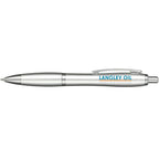 Nash Click Gel Pen with Color Grip Full Color - Silver - Front