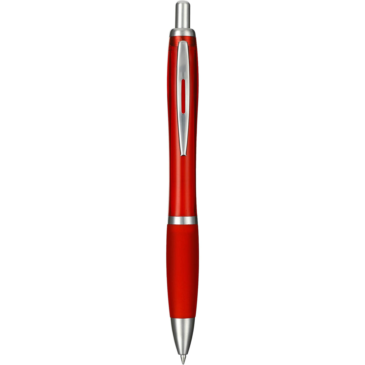 Nash Click Gel Pen with Color Grip - Red - Front 2