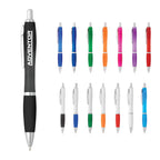 Nash Retractable Ballpoint Pen with Soft Grip - Black - Front Group