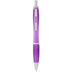 Nash Retractable Ballpoint Pen with Soft Grip Full Color - Purple - Photo