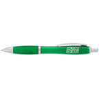 Nash Retractable Ballpoint Pen with Soft Grip - Green - Front