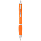 Nash Retractable Ballpoint Pen with Soft Grip - Orange - Front 2