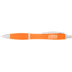 Nash Retractable Ballpoint Pen with Soft Grip - Orange - Front