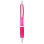 Nash Retractable Ballpoint Pen with Soft Grip - Pink - Front 2