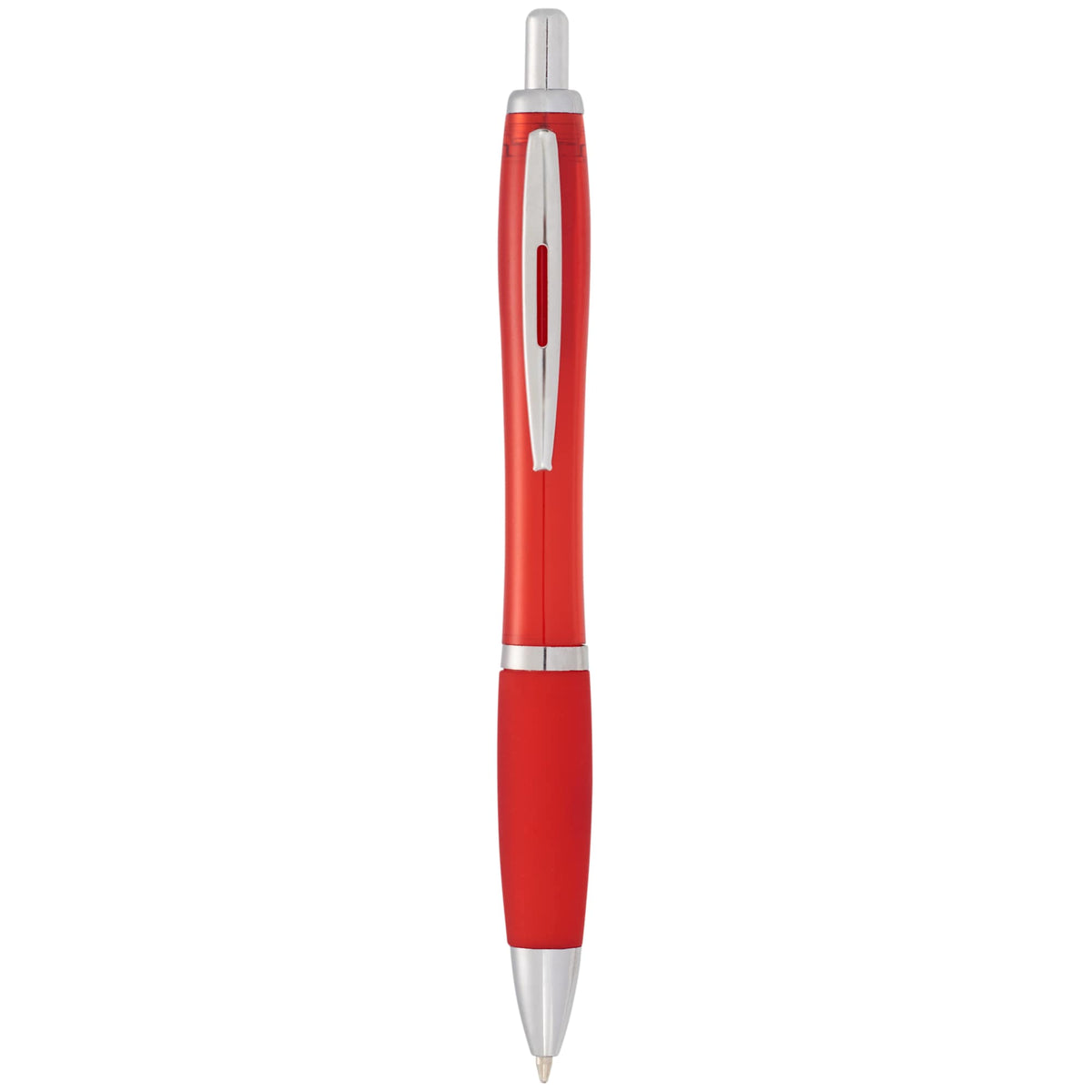 Nash Retractable Ballpoint Pen with Soft Grip - RED - Front 2