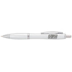Nash Retractable Ballpoint Pen with Soft Grip - Silver - Front