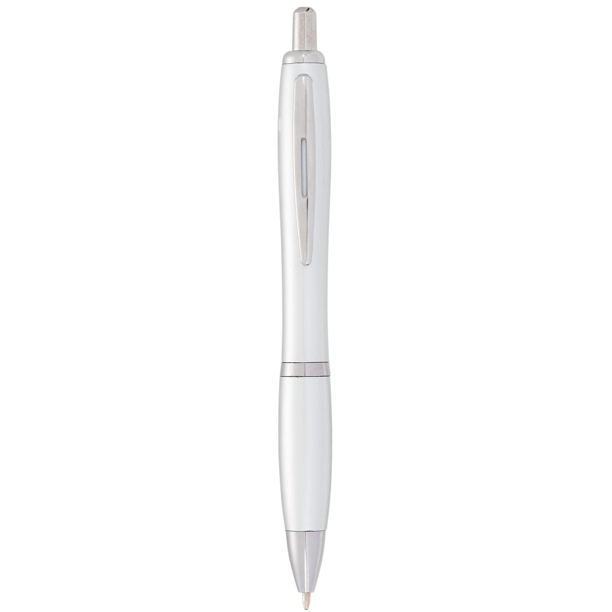 Nash Retractable Ballpoint Pen with Soft Grip - Silver - Photo