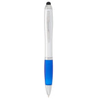 Nash Twist Ballpoint Pen with Stylus - Silver w/Blue - Photo