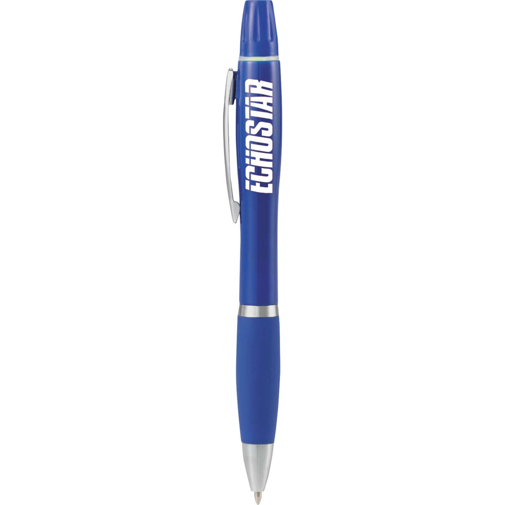 Nash Twist Pen with Highlighter - Blue - Photo