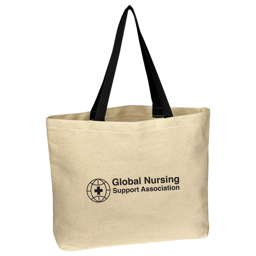Natural Cotton Canvas Tote Bag, 10 oz - Silk Screen