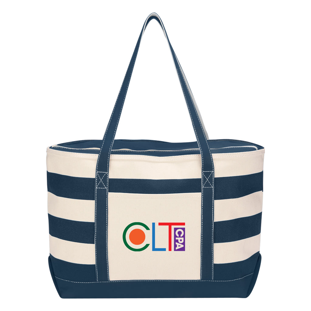 Nautical Cotton Canvas Tote Bag, 18 oz - Colorbrite