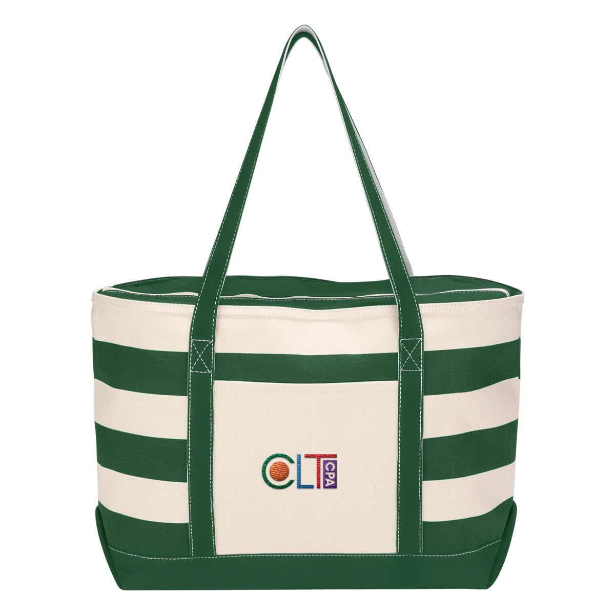 Nautical Cotton Canvas Tote Bag, 18 oz - Embroidery