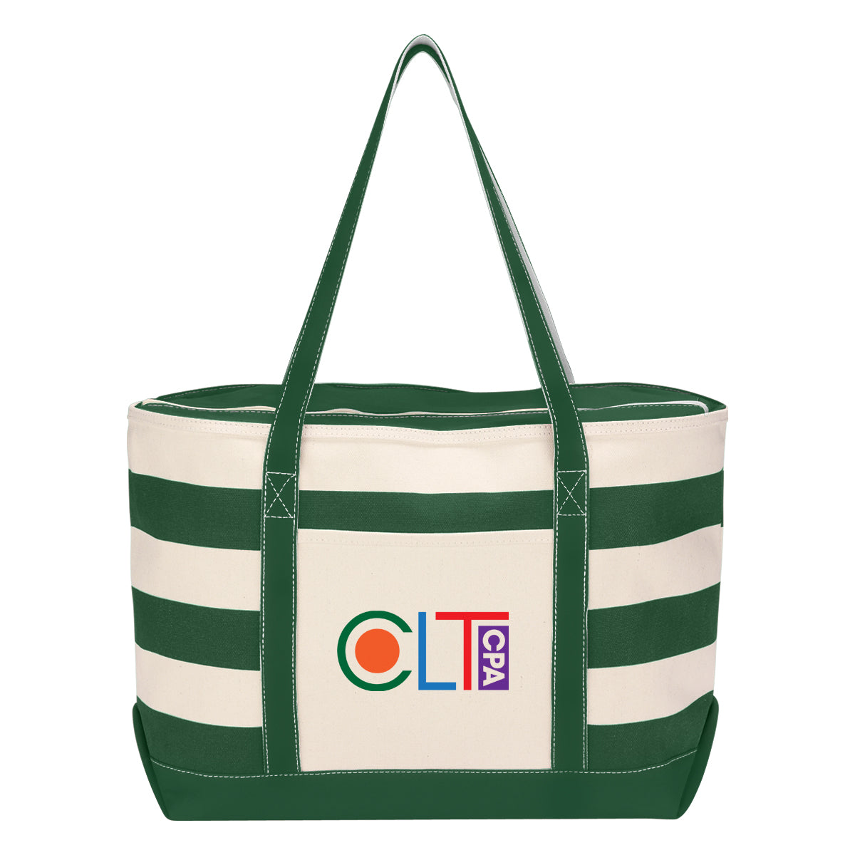 Nautical Cotton Canvas Tote Bag, 18 oz Embroidery - Colorbrite