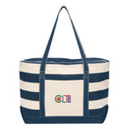 Nautical Cotton Canvas Tote Bag, 18 oz Embroidery - Embroidery