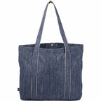 Navy Heather Carry-All Tote in Recycled Fabric Full Color - Heather Navy - Back