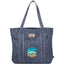 Navy Heather Carry-All Tote in Recycled Fabric Full Color - Heather Navy - Front