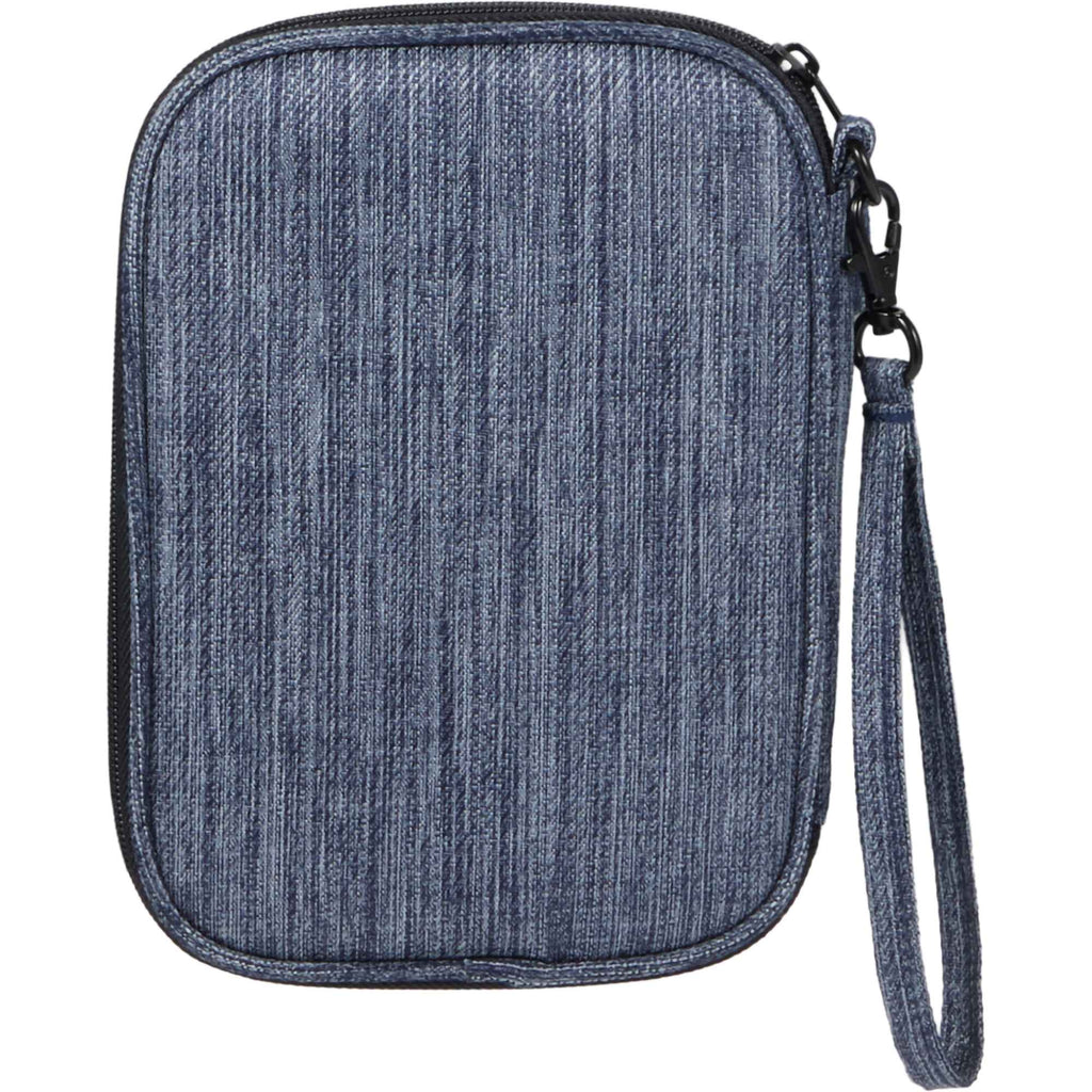 Navy Heather Travel Wallet in Recycled Polyester - Heather Navy - Back