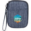 Navy Heather Travel Wallet in Recycled Polyester - Heather Navy - Front