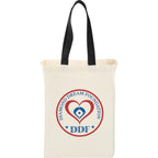 Nebraska Canvas Grocery Tote with Contrast Handles, 5 oz - Black - Front