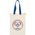 Nebraska Canvas Grocery Tote with Contrast Handles, 5 oz Embroidery - Royal - Front