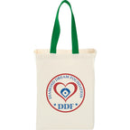 Nebraska Canvas Grocery Tote with Contrast Handles, 5 oz - Green - Front