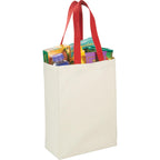 Nebraska Canvas Grocery Tote with Contrast Handles, 5 oz - Red - Photo 3