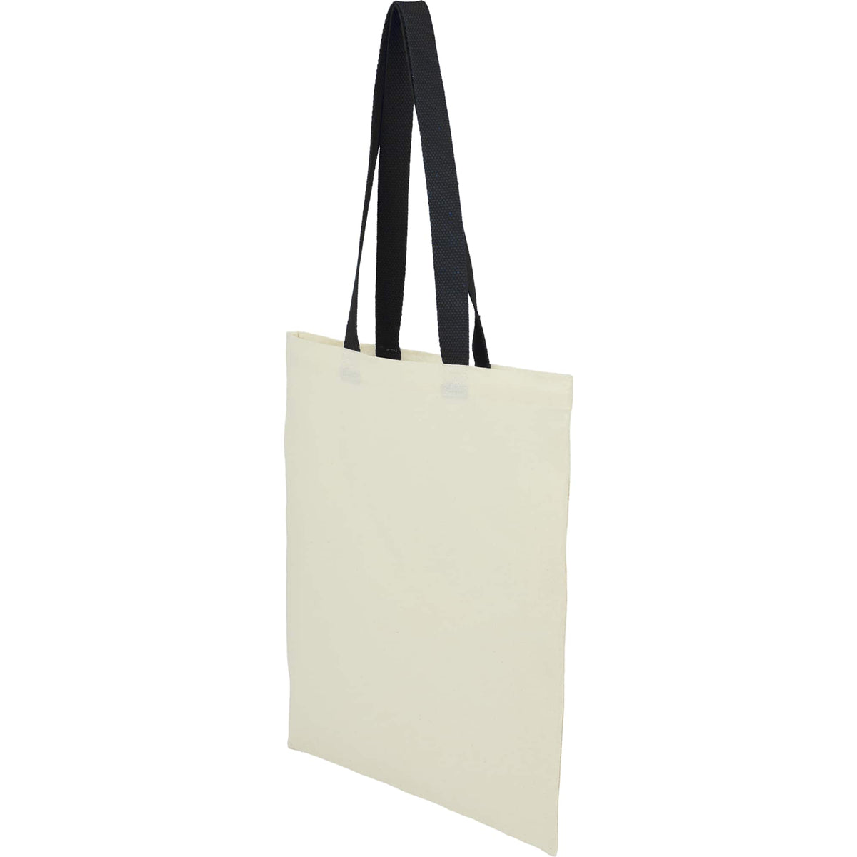 Nebraska Recycled Cotton Convention Tote, 4 oz - Black - Left Angle 2