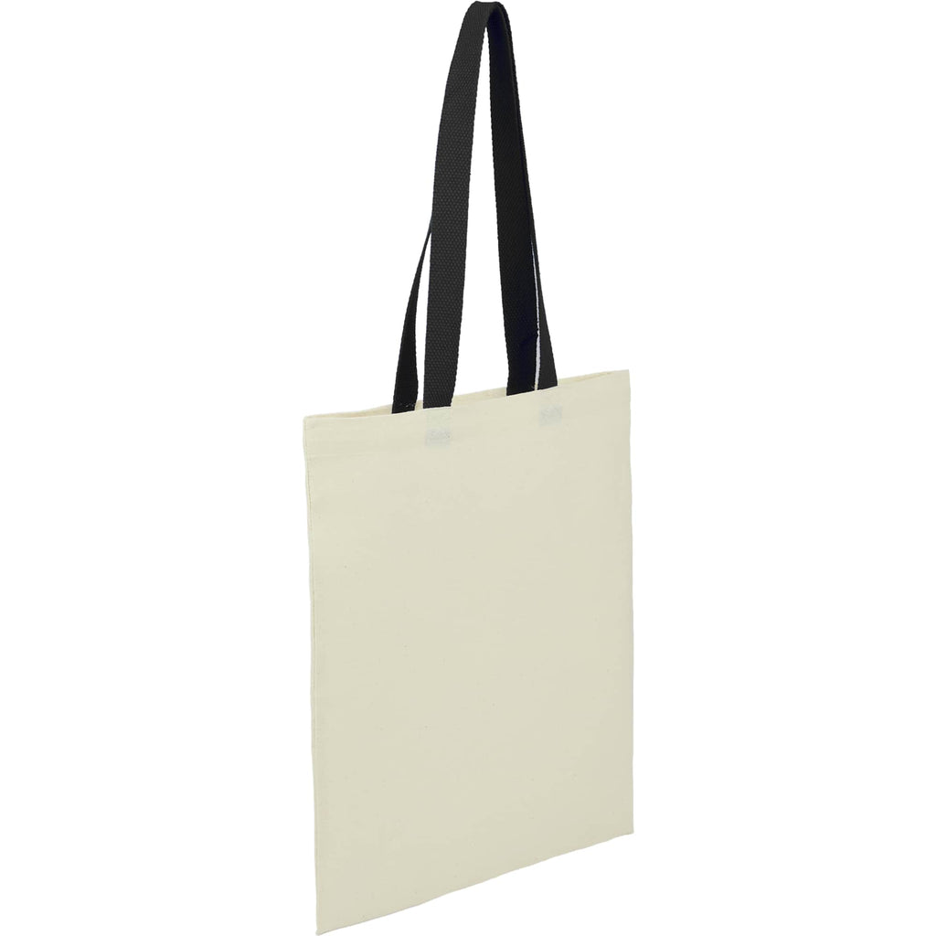 Nebraska Recycled Cotton Convention Tote, 4 oz - Black - Right Angle