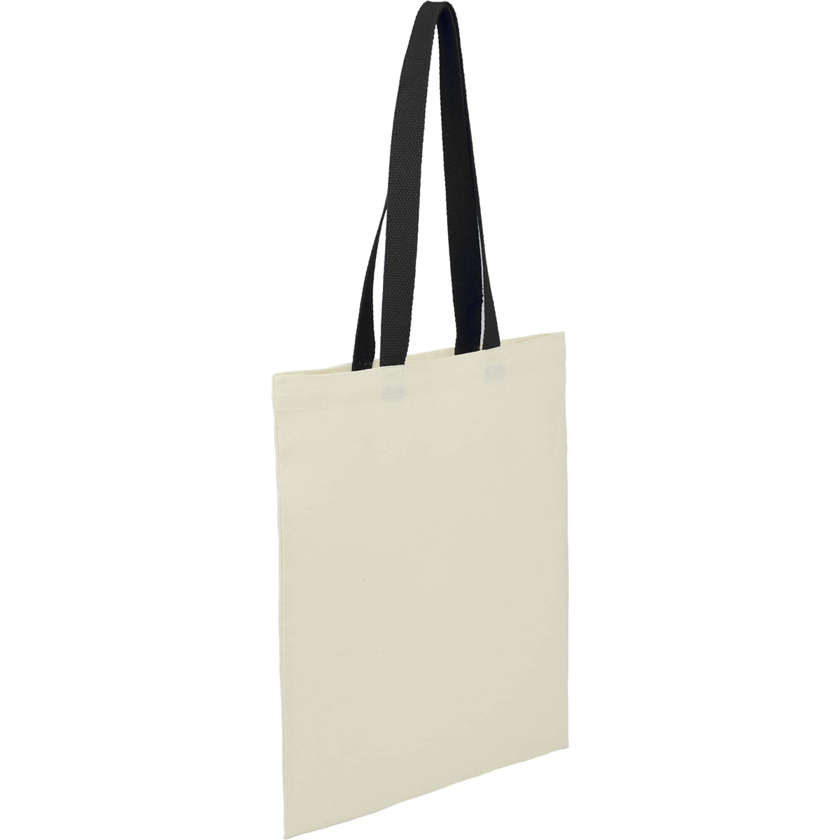 Nebraska Recycled Cotton Convention Tote, 4 oz - Black - Right Angle