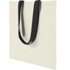 Nebraska Recycled Cotton Convention Tote, 4 oz Embroidery - Black - Left Angle