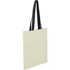 Nebraska Recycled Cotton Convention Tote, 4 oz Embroidery - Black - Right Angle