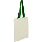 Nebraska Recycled Cotton Convention Tote, 4 oz Embroidery - Green - Right Angle