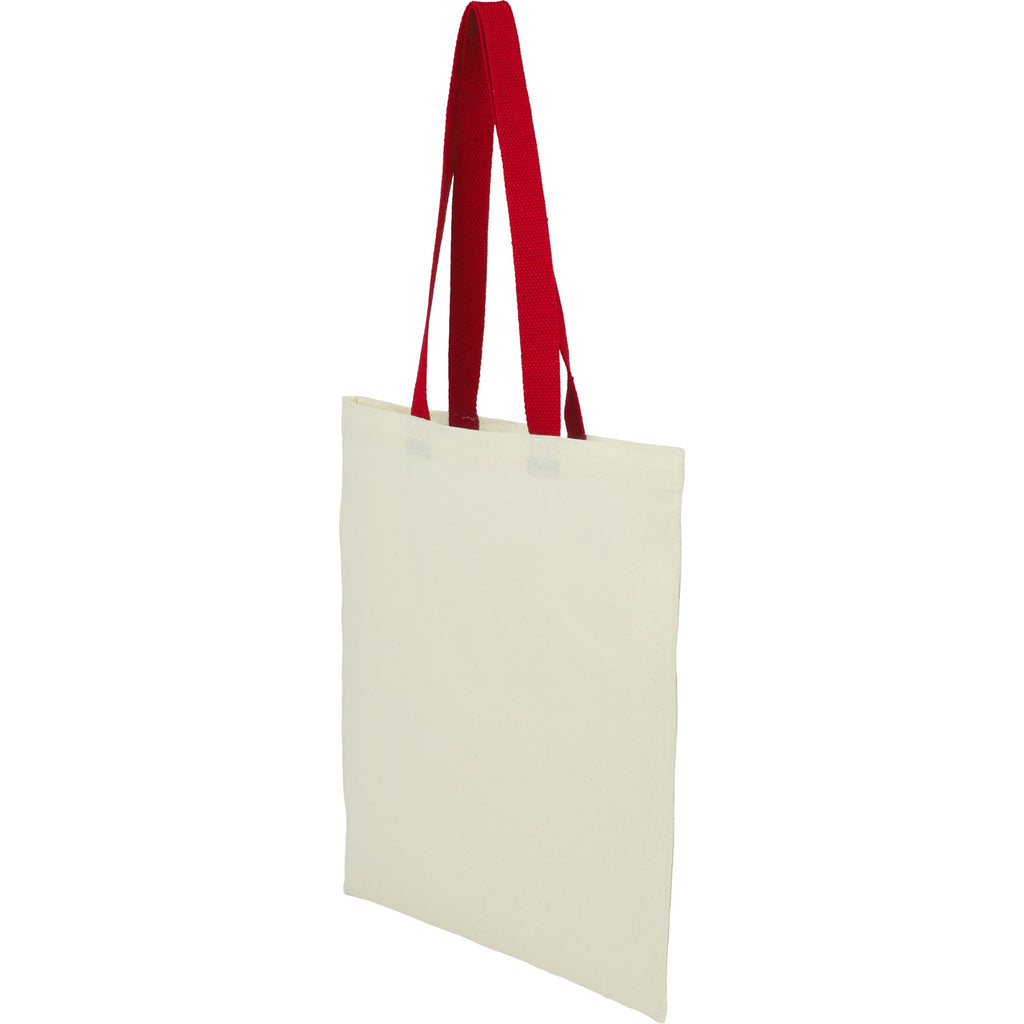 Nebraska Recycled Cotton Convention Tote, 4 oz Embroidery - Red - Left Angle 2