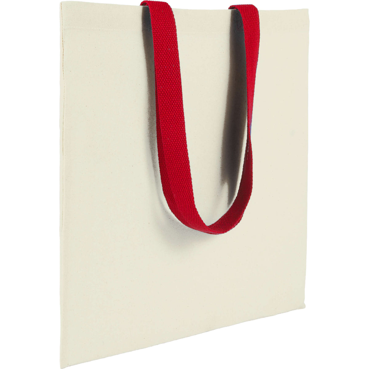 Nebraska Recycled Cotton Convention Tote, 4 oz Embroidery - Red - Right Angle