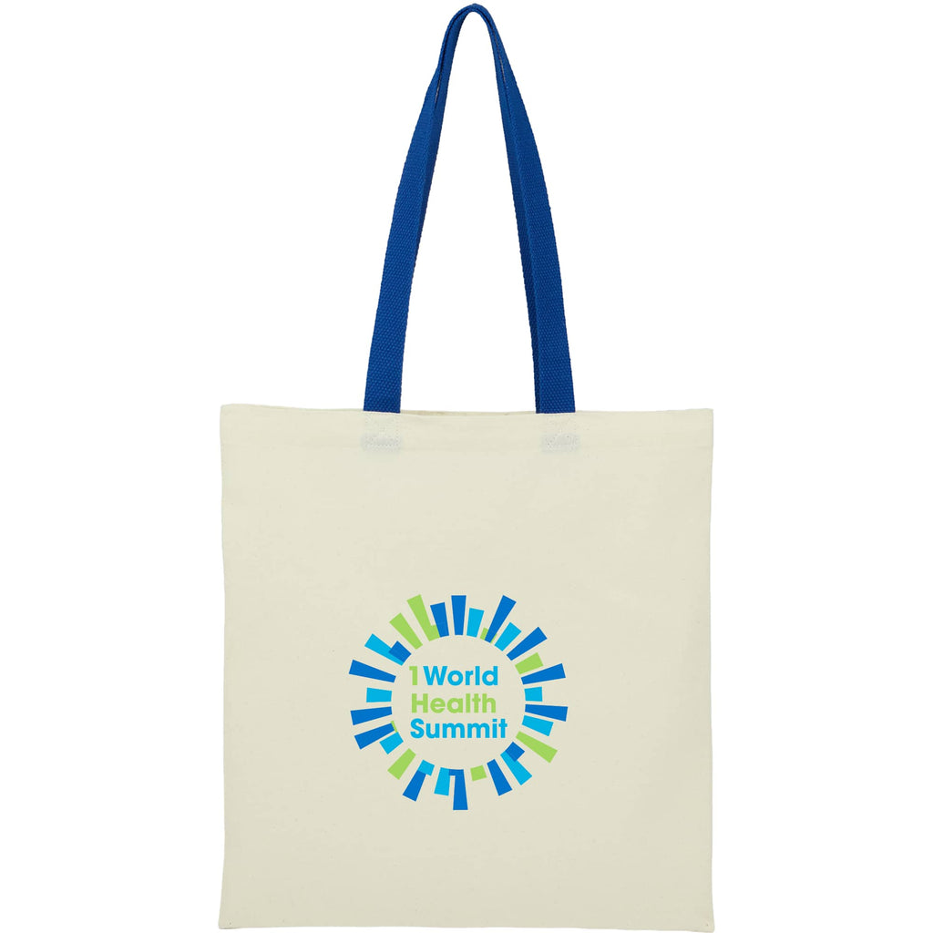 Nebraska Recycled Cotton Convention Tote, 4 oz Embroidery - Royal - Front
