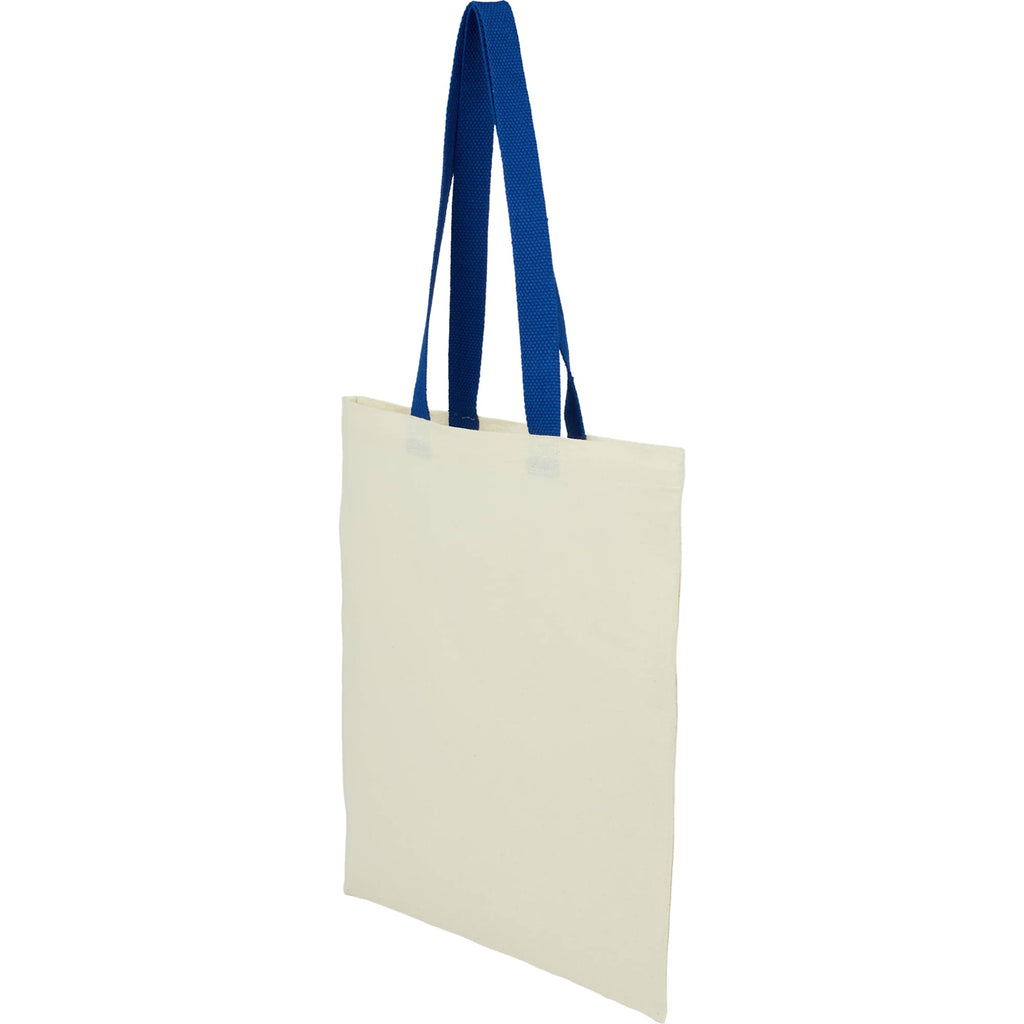 Nebraska Recycled Cotton Convention Tote, 4 oz Embroidery - Royal - Left Angle