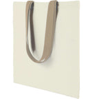 Nebraska Recycled Cotton Convention Tote, 4 oz Embroidery - Tan - Left Angle