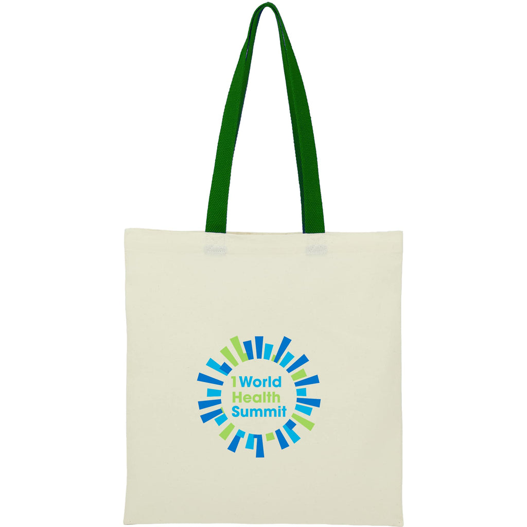 Nebraska Recycled Cotton Convention Tote, 4 oz Full Color - Green - Front
