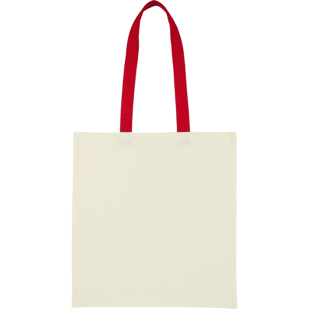 Nebraska Recycled Cotton Convention Tote, 4 oz Full Color - Red - Back