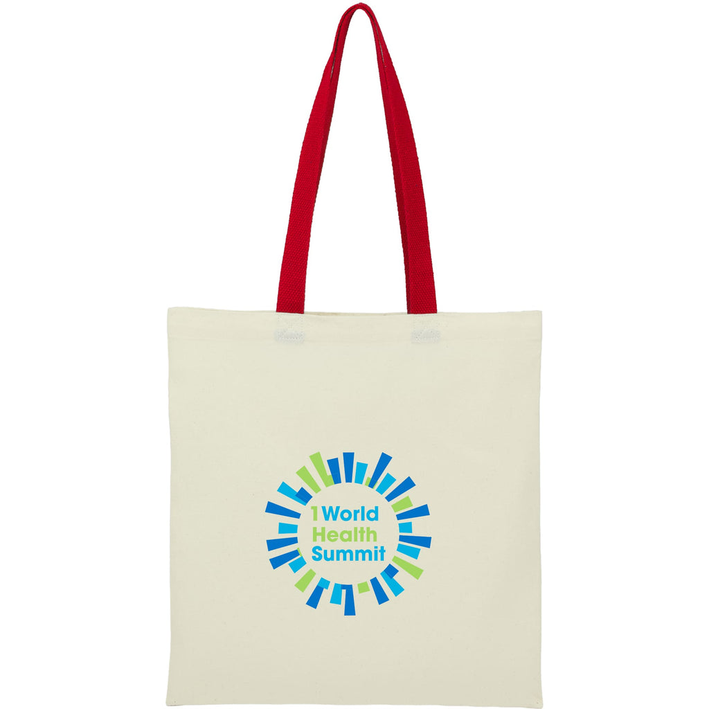 Nebraska Recycled Cotton Convention Tote, 4 oz Full Color - Red - Front