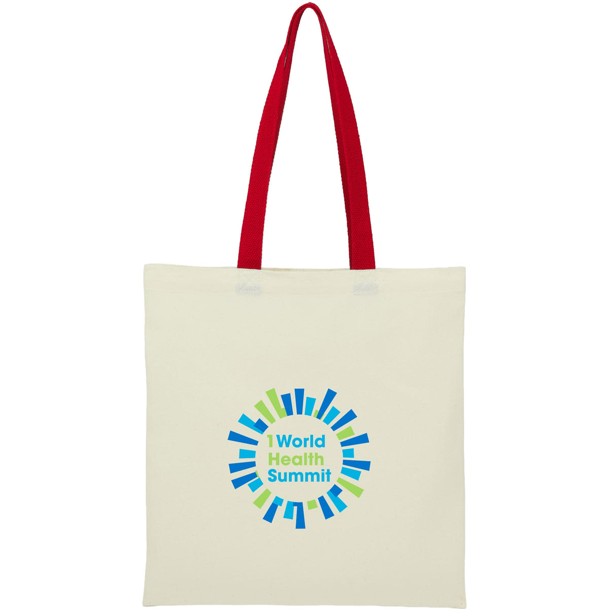 Nebraska Recycled Cotton Convention Tote, 4 oz Full Color - Red - Front