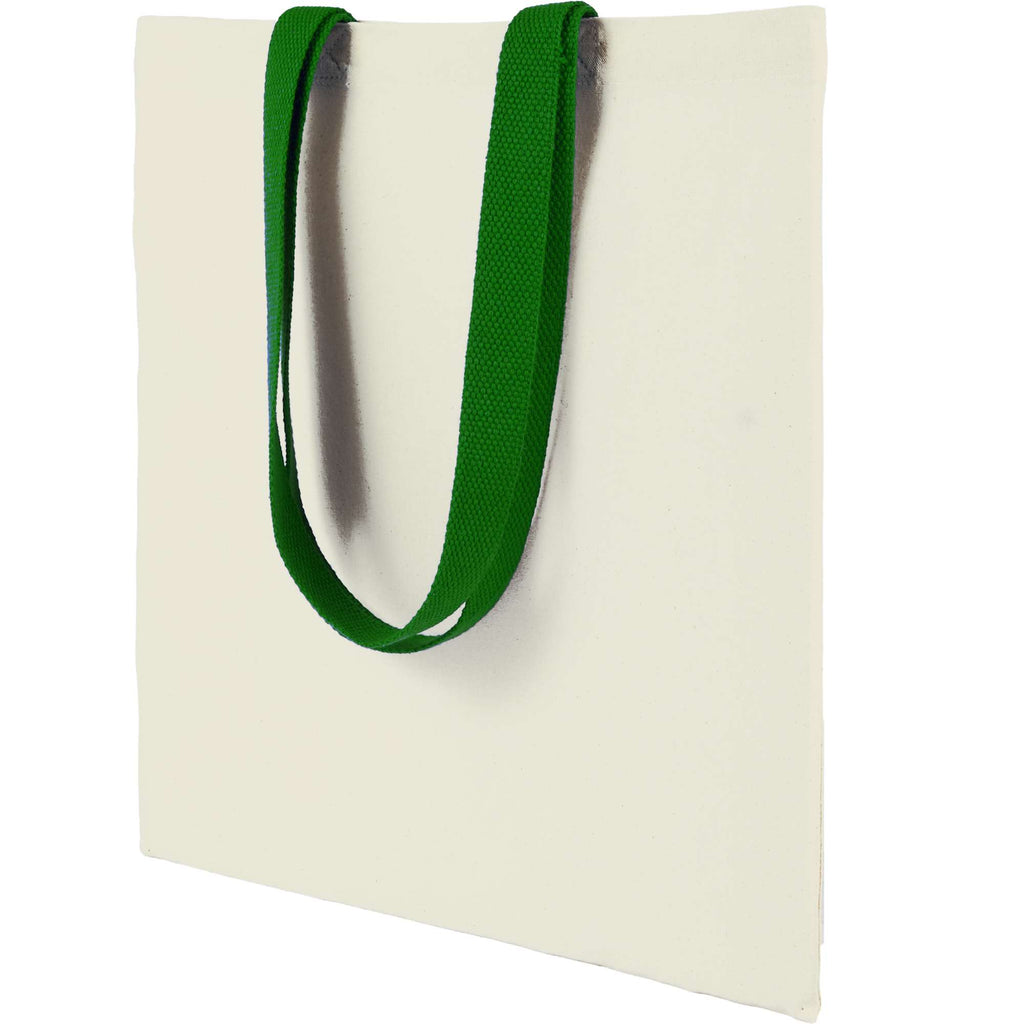 Nebraska Recycled Cotton Convention Tote, 4 oz - Green - Left Angle