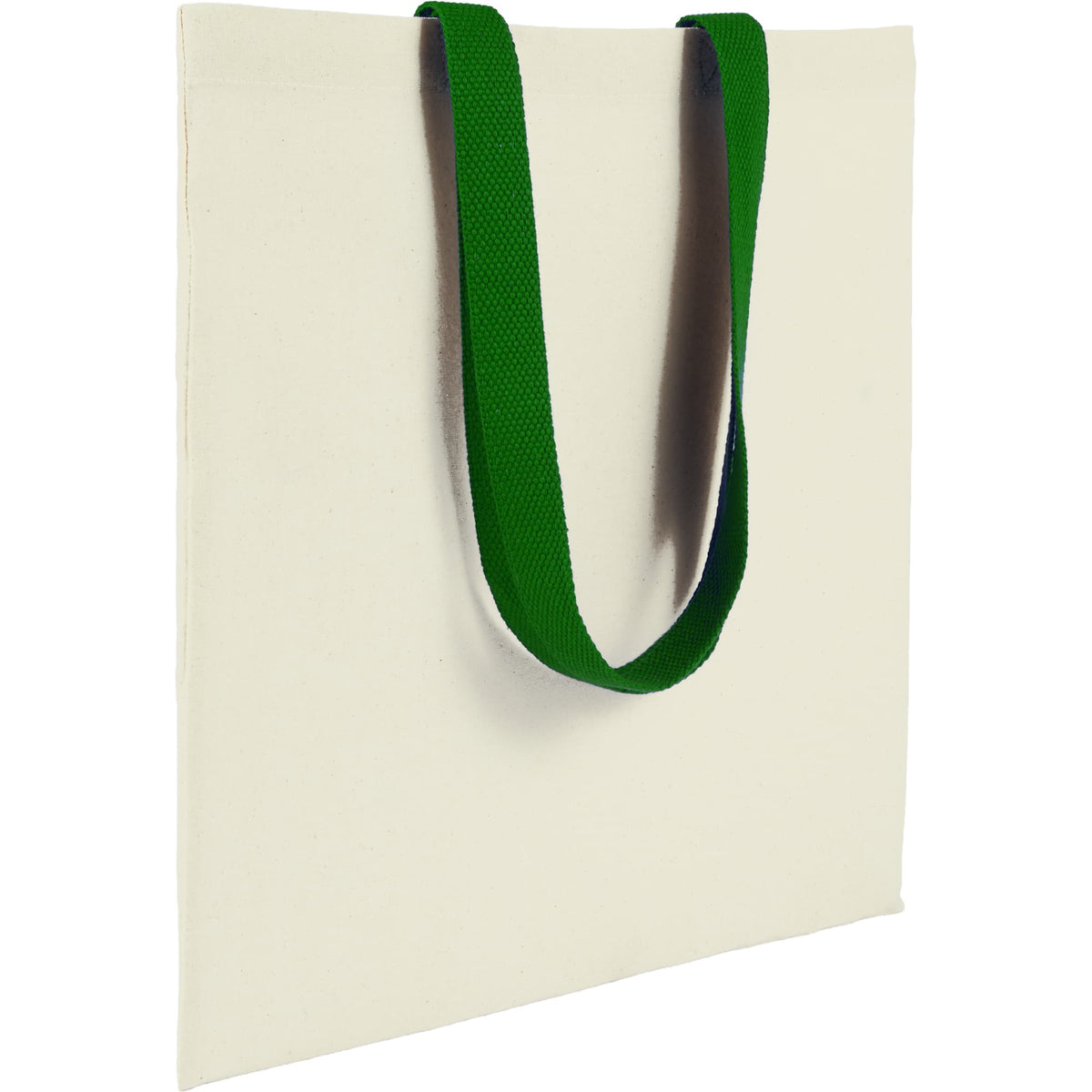 Nebraska Recycled Cotton Convention Tote, 4 oz - Green - Right Angle 2