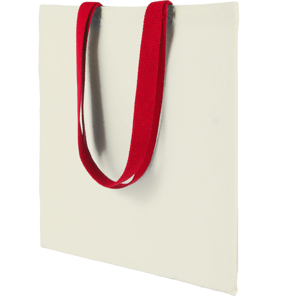Nebraska Recycled Cotton Convention Tote, 4 oz - Red - Left Angle