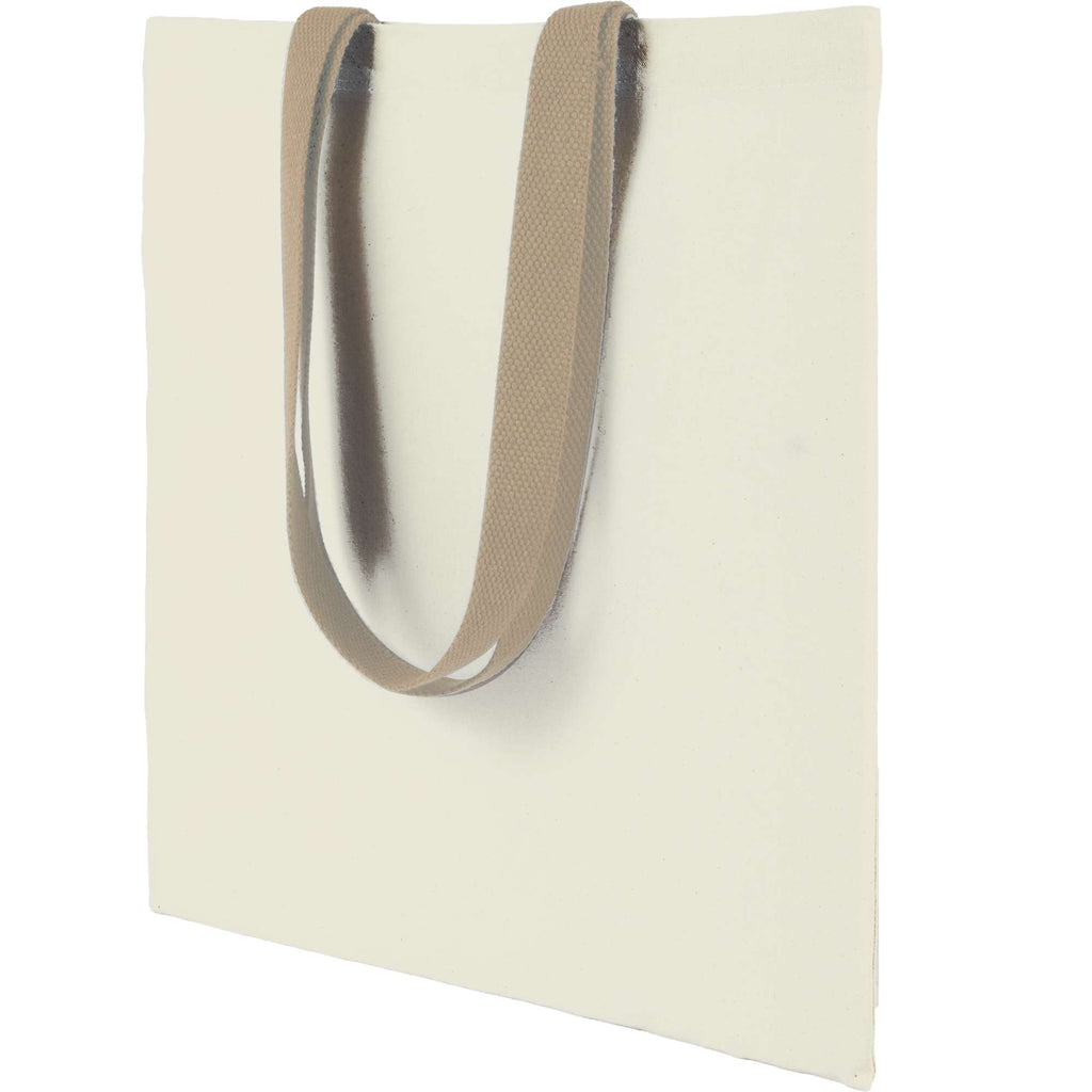 Nebraska Recycled Cotton Convention Tote, 4 oz - Tan - Left Angle