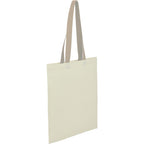 Nebraska Recycled Cotton Convention Tote, 4 oz - Tan - Right Angle