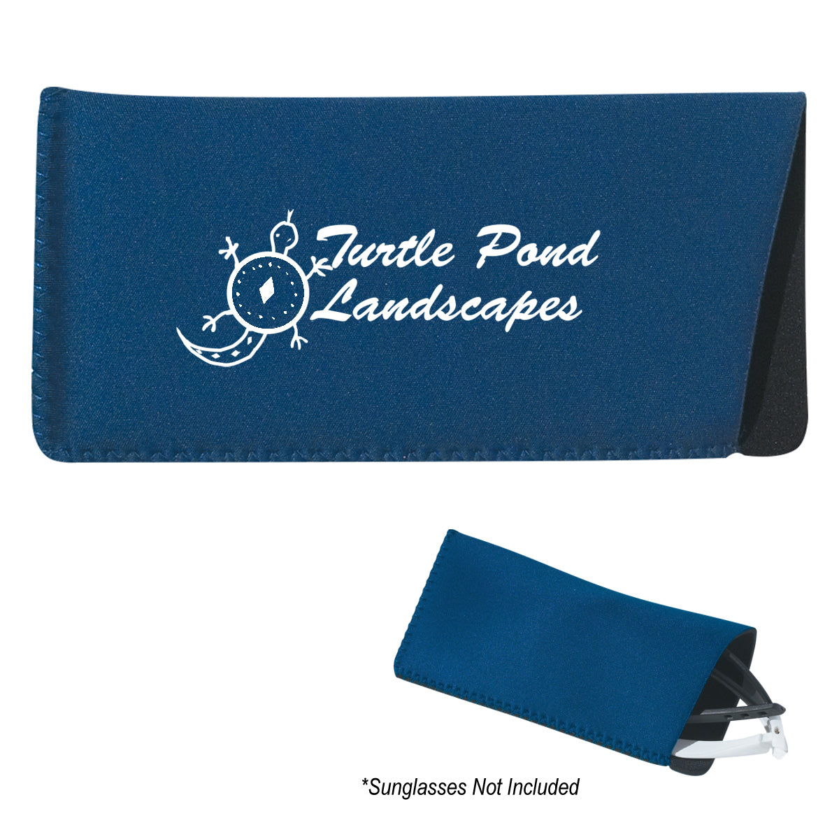 Neoprene Case for Eyeglasses and Sunglasses - Blue - Silk Screen